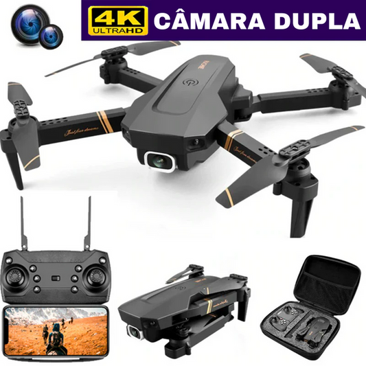 FlyDrone™ - Drone com câmara Full HD 4K (+2 pilhas e estojo para Oferta)